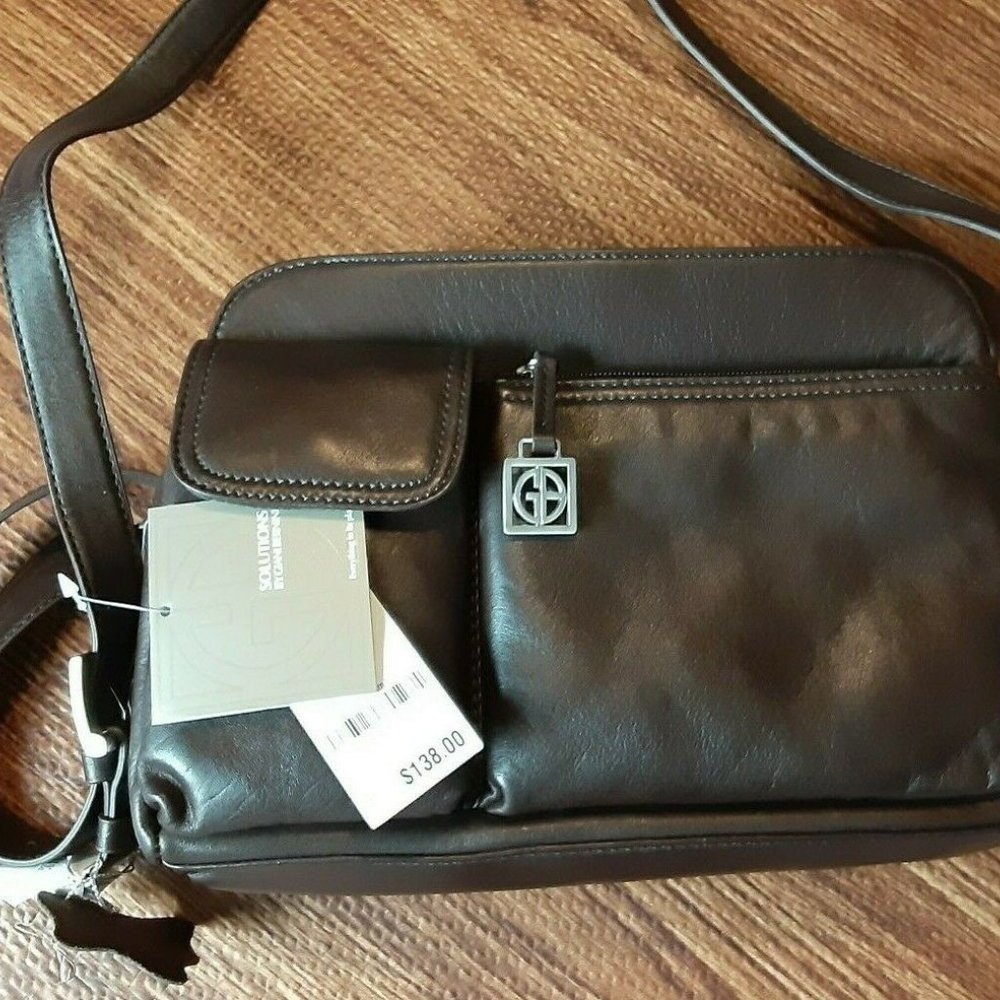 Giani Bernini Soft Leather Organizer Shoulder Bag